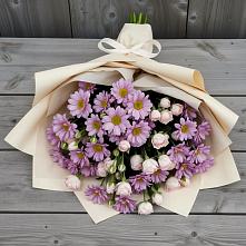 Букет цветов из:  Розы и Хризантемы в Лунино