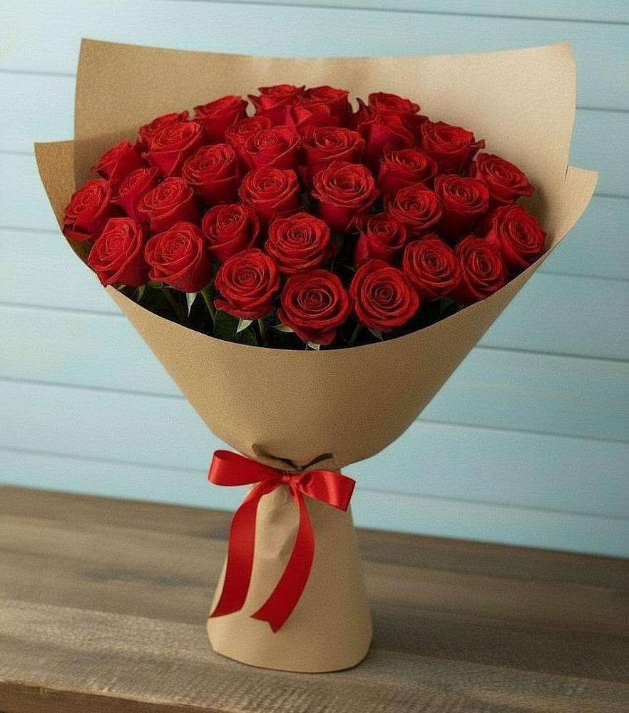 Букет Красные розы Милано в Лунино
