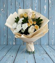 Букет цветов из:  Розы и Хризантемы в Лунино