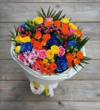 Букет цветов из:  Розы и Хризантемы в Лунино