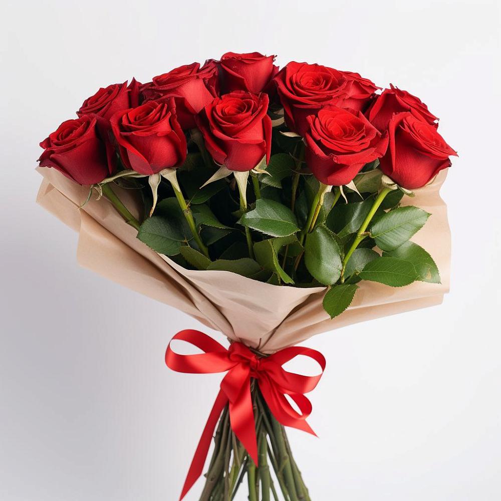Букет 11 Красных роз Эдлесс Лав в Лунино