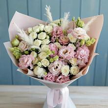 Букет цветов из:  Альстромерии и Розы в Лунино